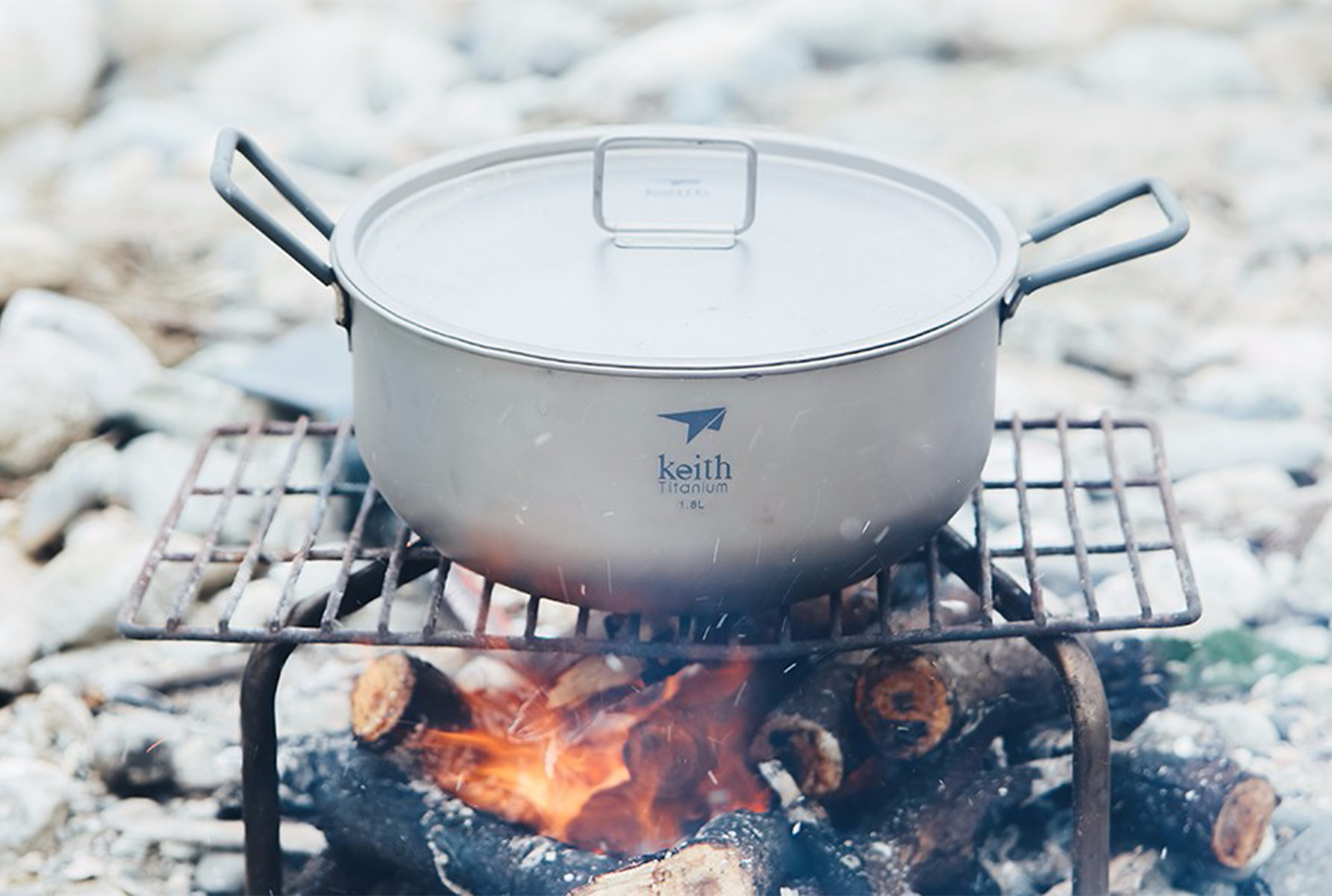 Keith Titanium innovations for outdoor cooking