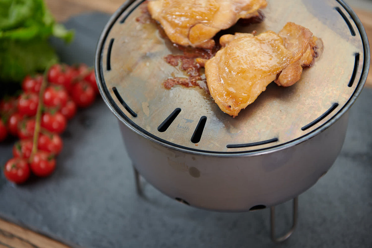 Brændeovn og titaniumgrill