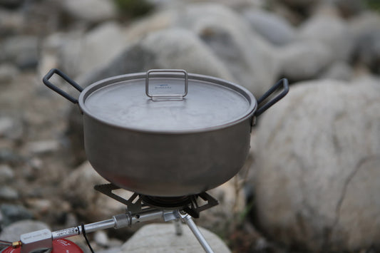 Ollas de camping de titanio