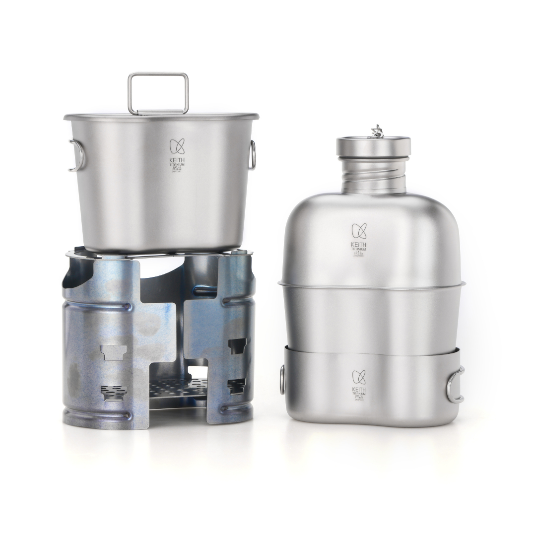Kit de cantimplora Pro Titanium - 4 en 1