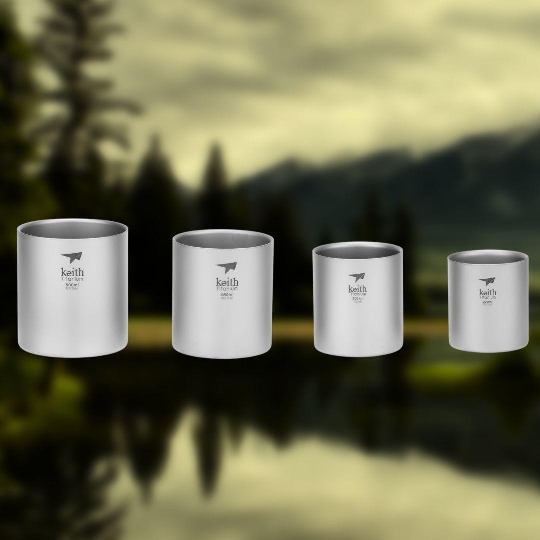 Titan -Becher -Set