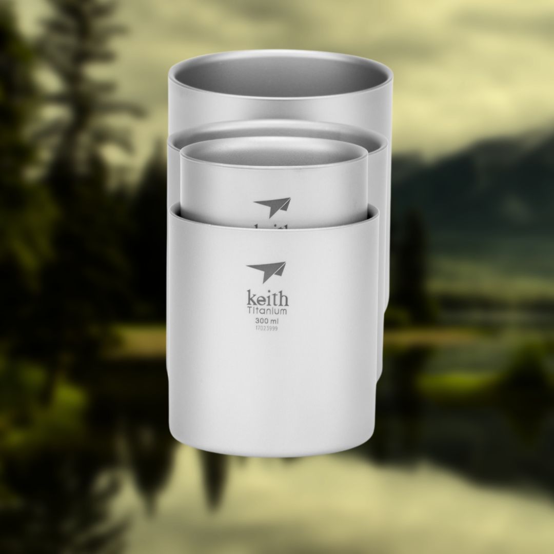 Titan -Becher -Set