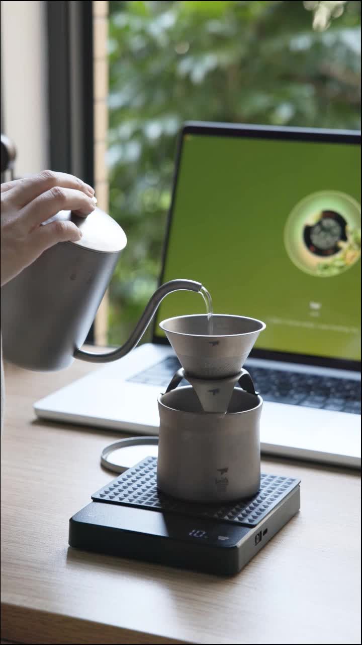Taza de titanio multifuncional para té y café
