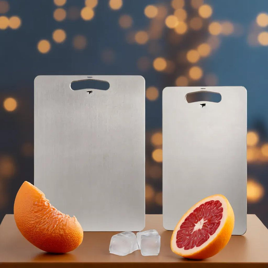Planche à découper en titane pour la cuisine, planche à découper double Planche à découper en titane pour la cuisine, planche à découper double