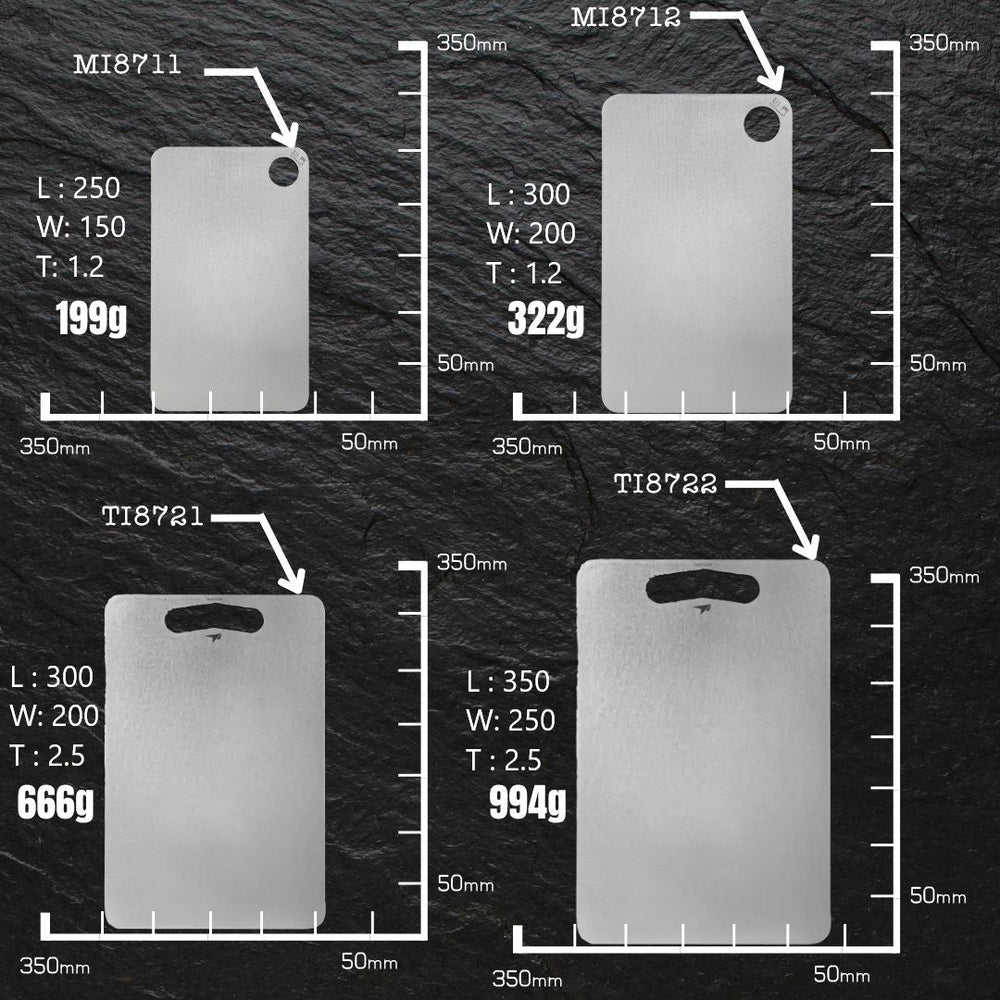 Tablas de Cortar en Titanio