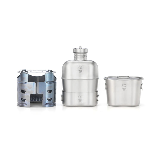 Pro Titanium Canteen Mess Kit - 4 in 1
