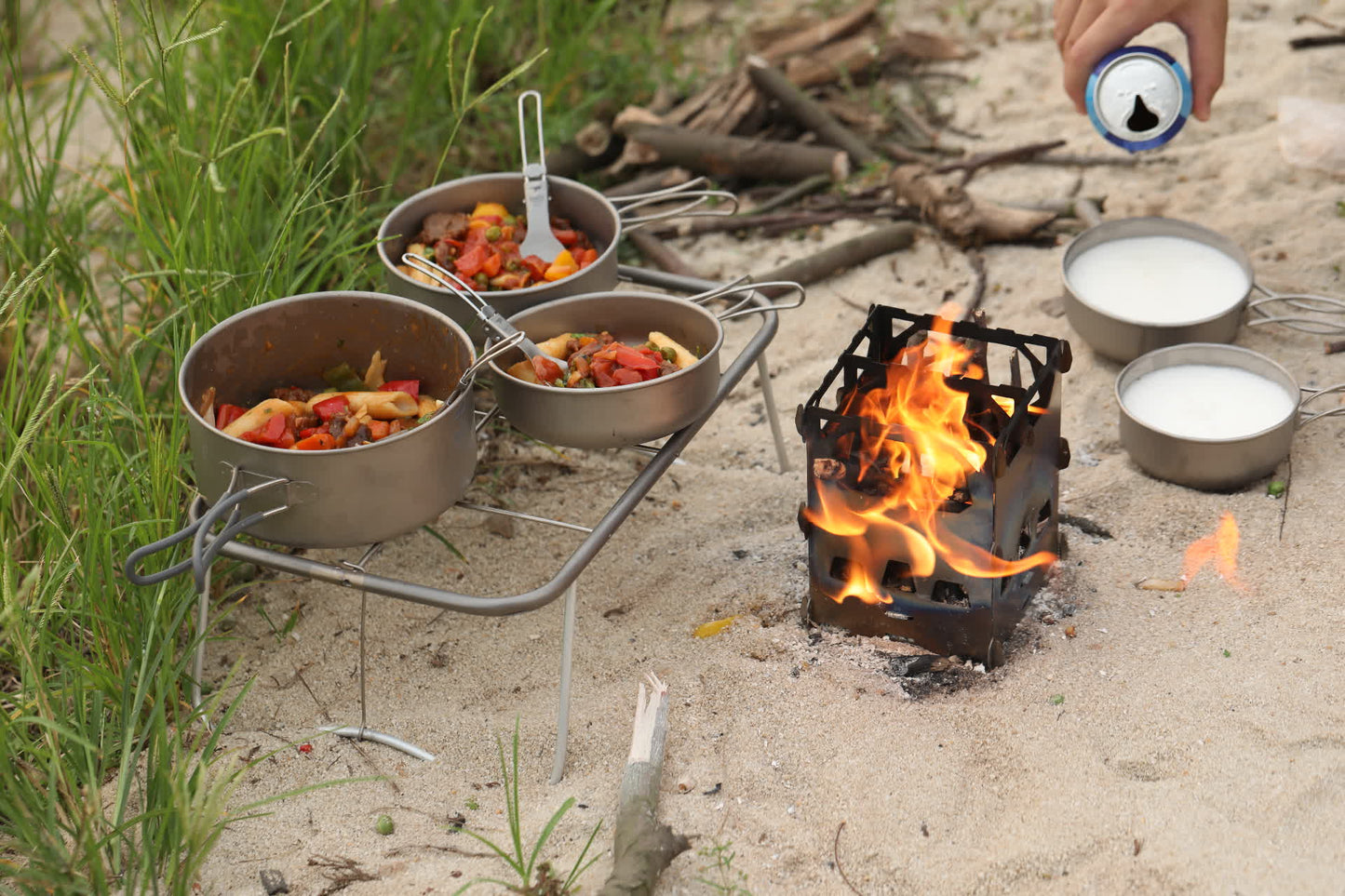 Brændeovn og titaniumgrill