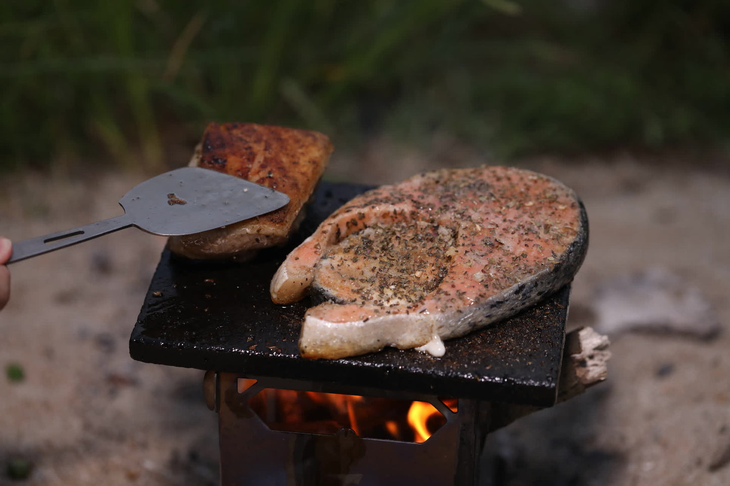 Brændeovn og titaniumgrill