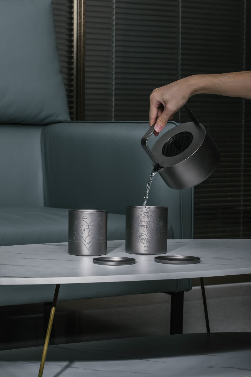 Titan -Becher -Set