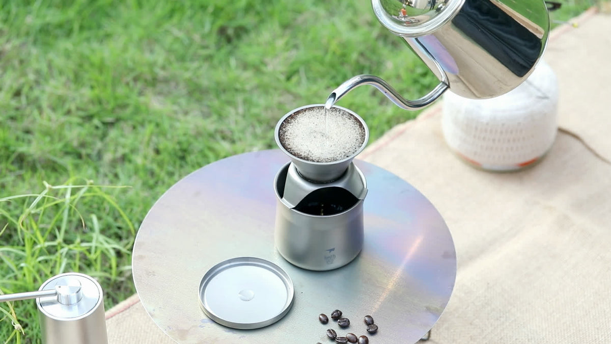 Taza de titanio multifuncional para té y café