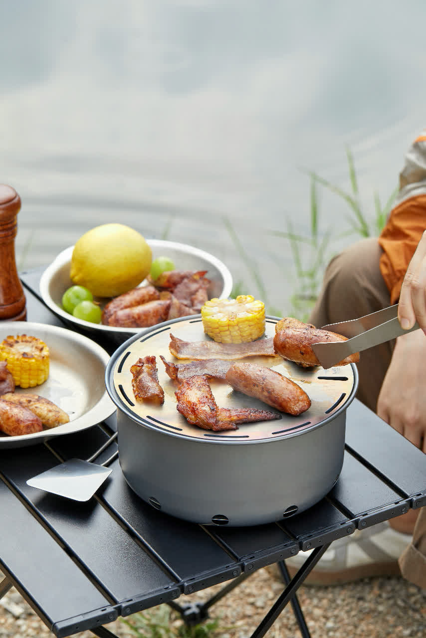 Brændeovn og titaniumgrill