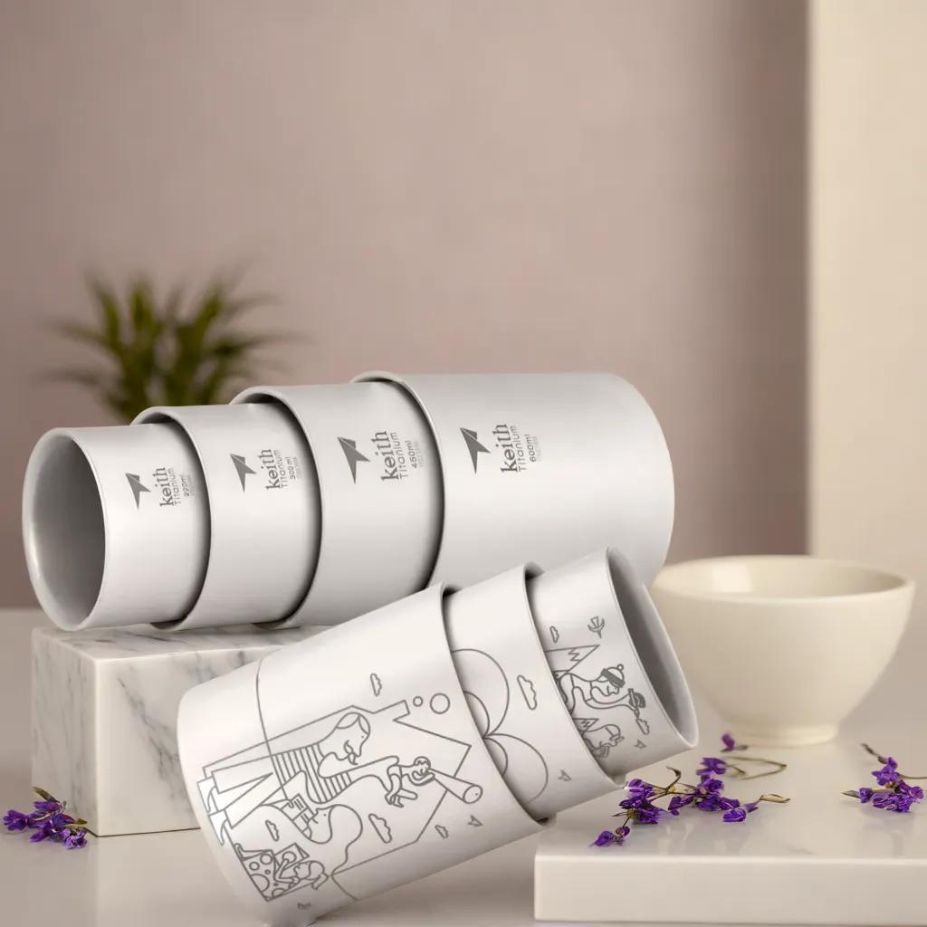 Titan -Becher -Set