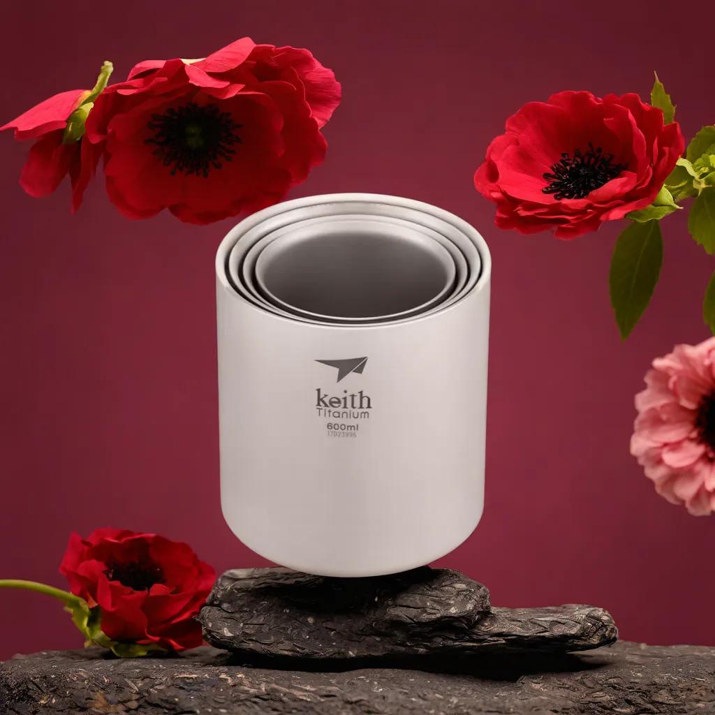 Titan -Becher -Set