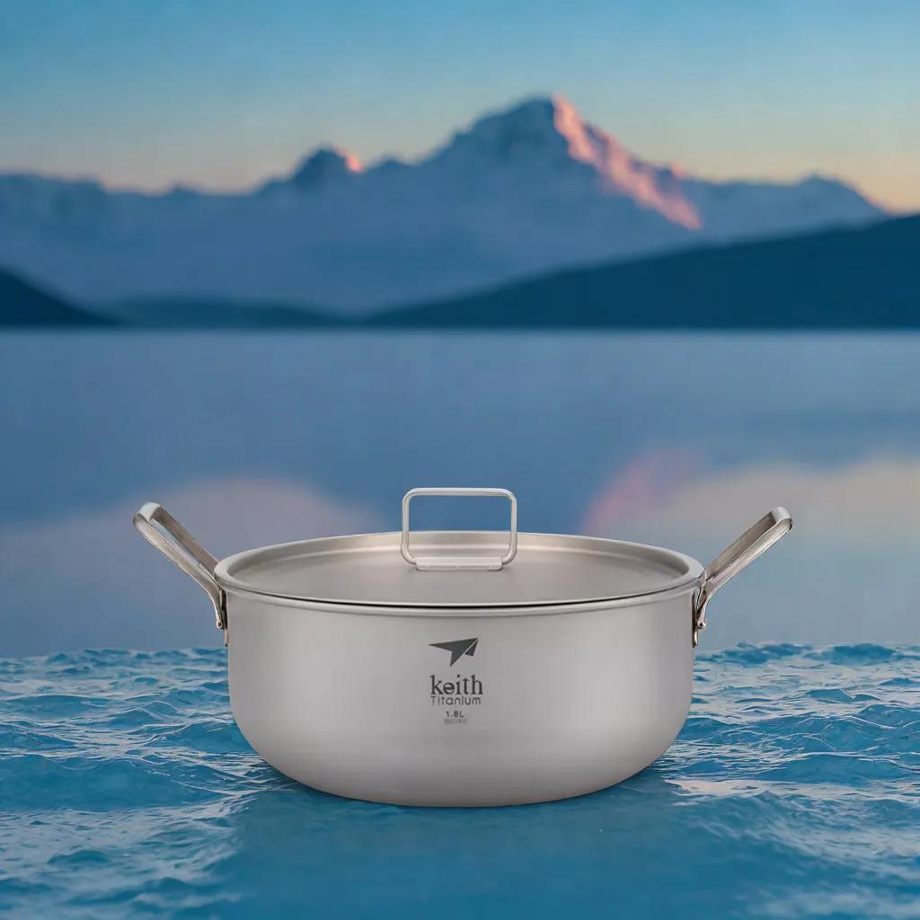 Keith Titan Stielkasserolle - Ultraleichte Kochpfanne Aus Reinem Titan