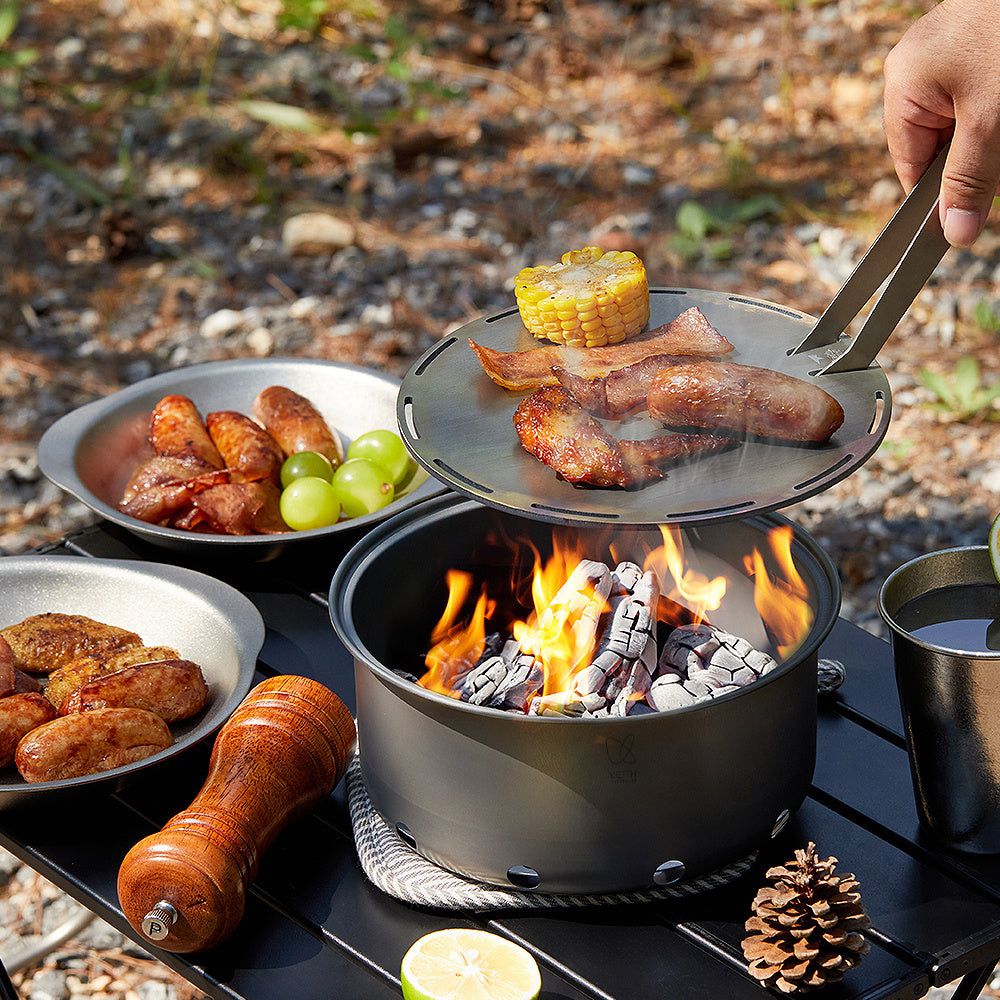 Brændeovn og titaniumgrill